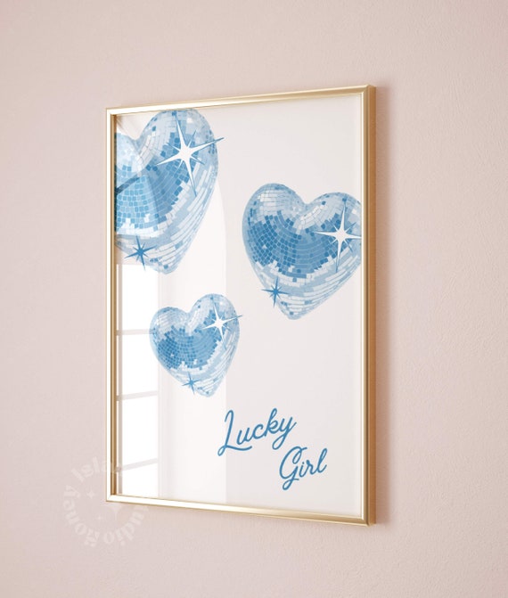Lucky Girl Print, Y2K Preppy Dorm Decor