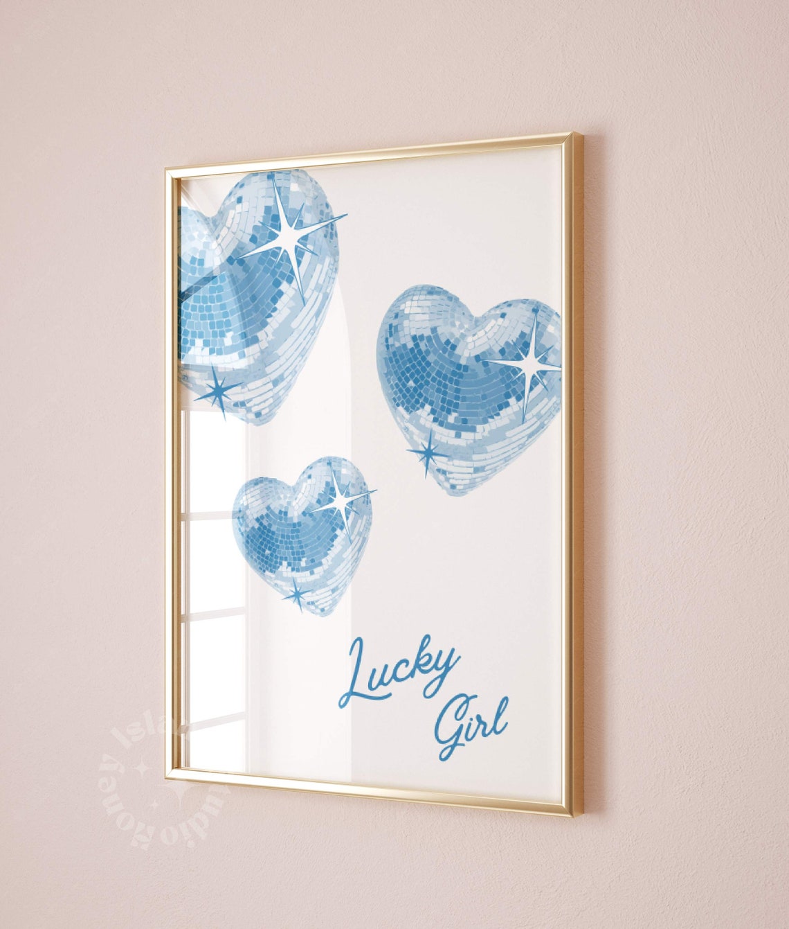 Lucky Girl Print, Y2K Preppy Dorm Decor