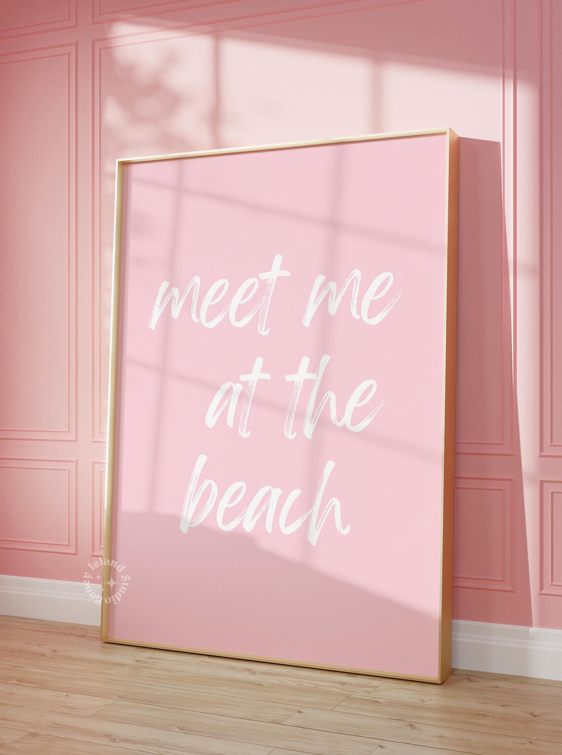 Meet Me At The Beach Pink Coastal Cowgirl Art Print
