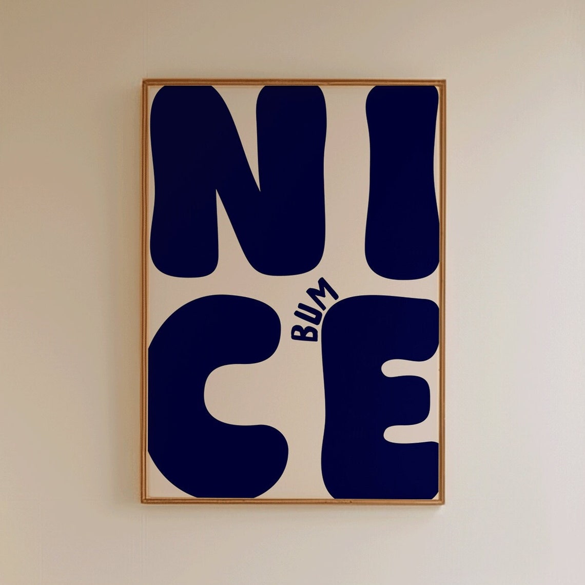 Nice Bum Bathroom Typography Art Print - Image 2