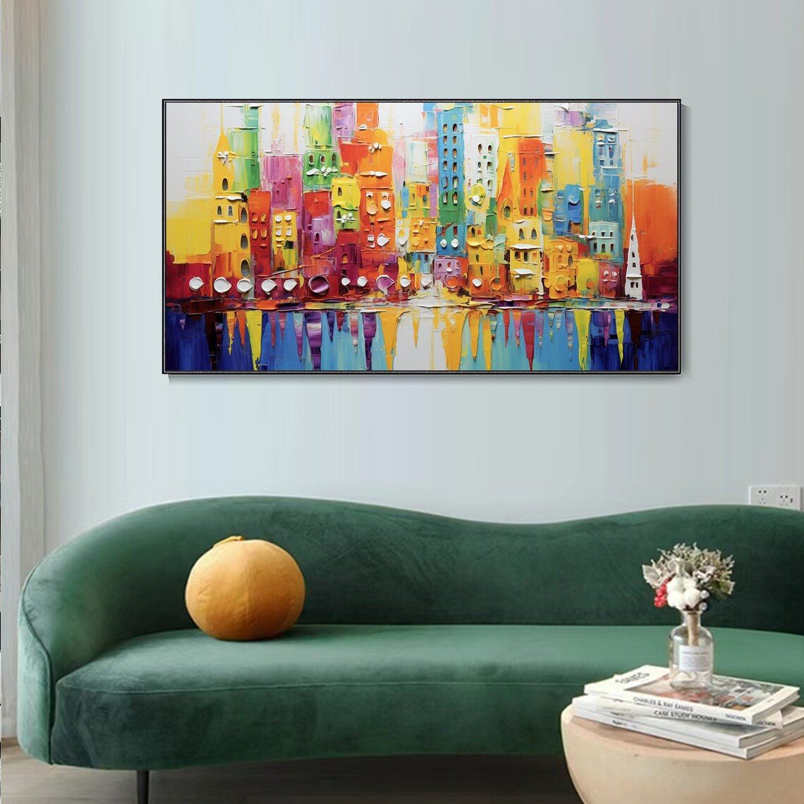 Vibrant City Abstract Poster, Modern Urban Architecture Decor - Image 3
