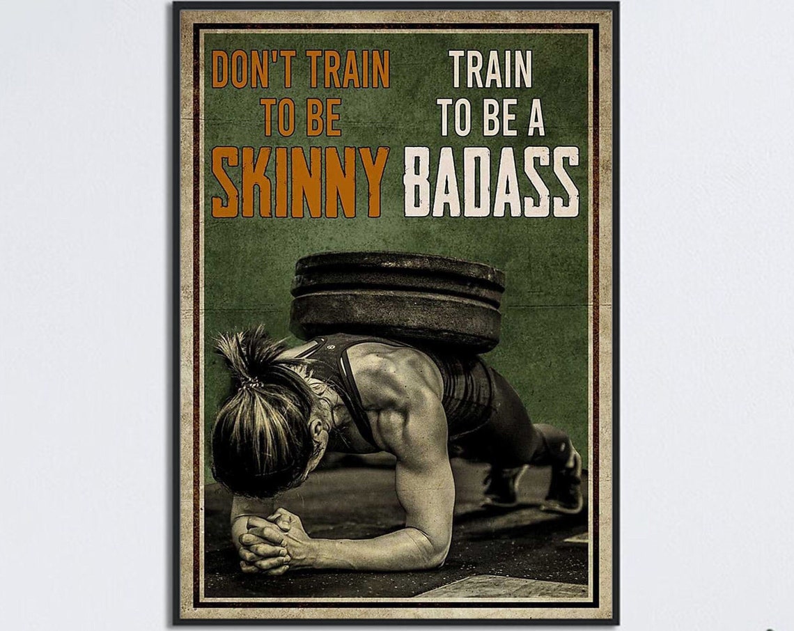 Weightlifting Girl Art Dont Train To Be Skinny Poster Gym Decoration Powerlifting Print Gift For Weightlifter Girl Workout Print