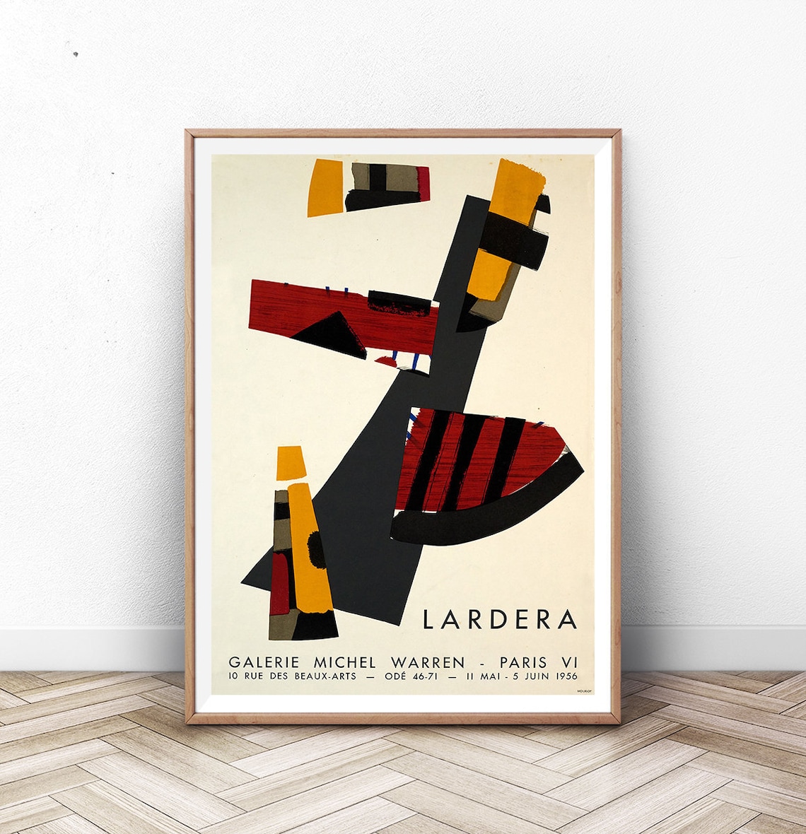 Lardera Exhibition Poster, Mid-Century Modern Art Print