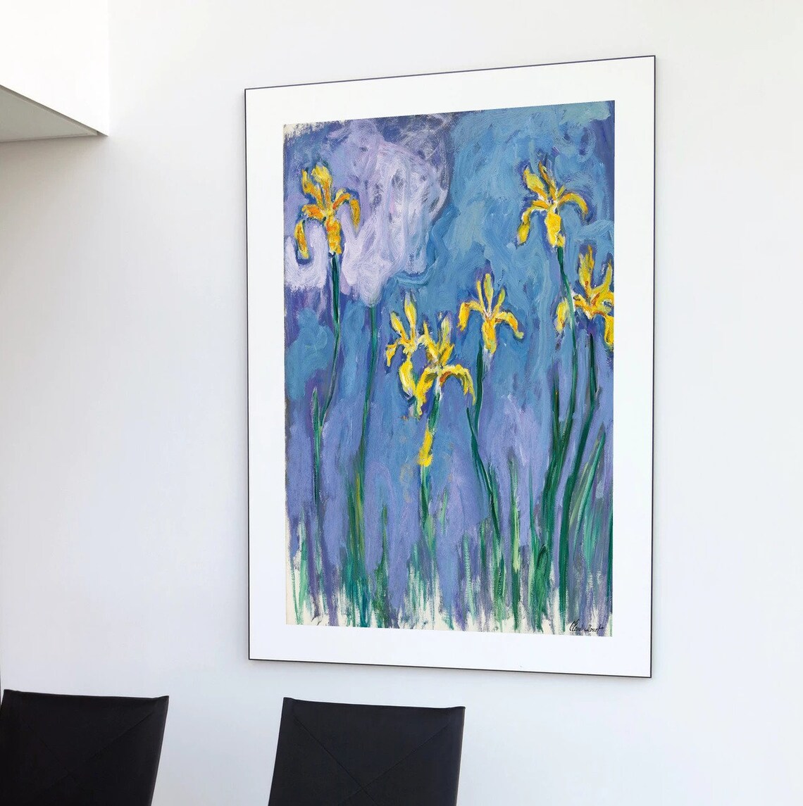 Claude Monet Sunrise Iris Jaunes Au Nuage Rose - Image 2