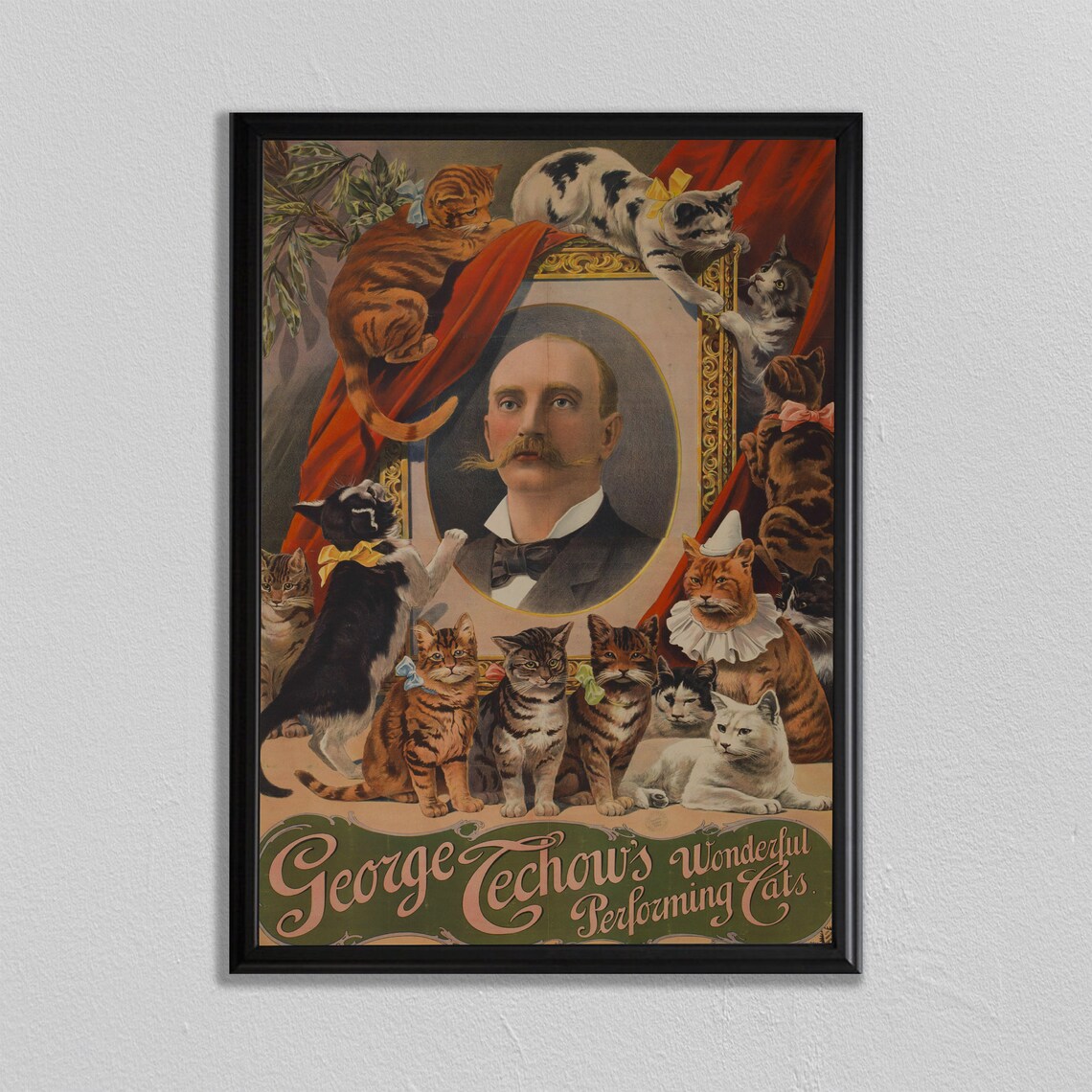 Cat Acrobat Cirque Vintage Circus Poster Art Print