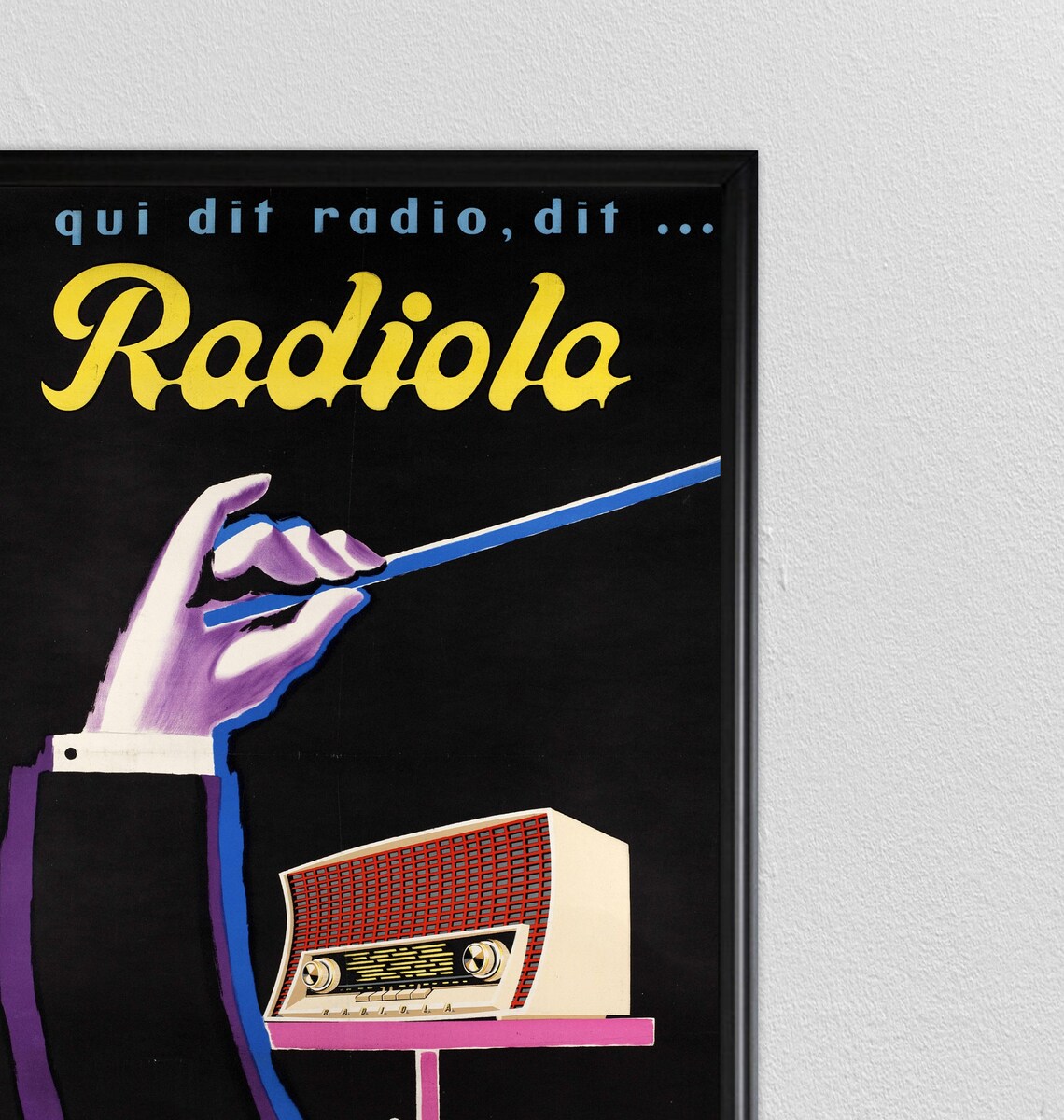 Paris Vintage Music Poster, Radio and Guitar Art - Image 2