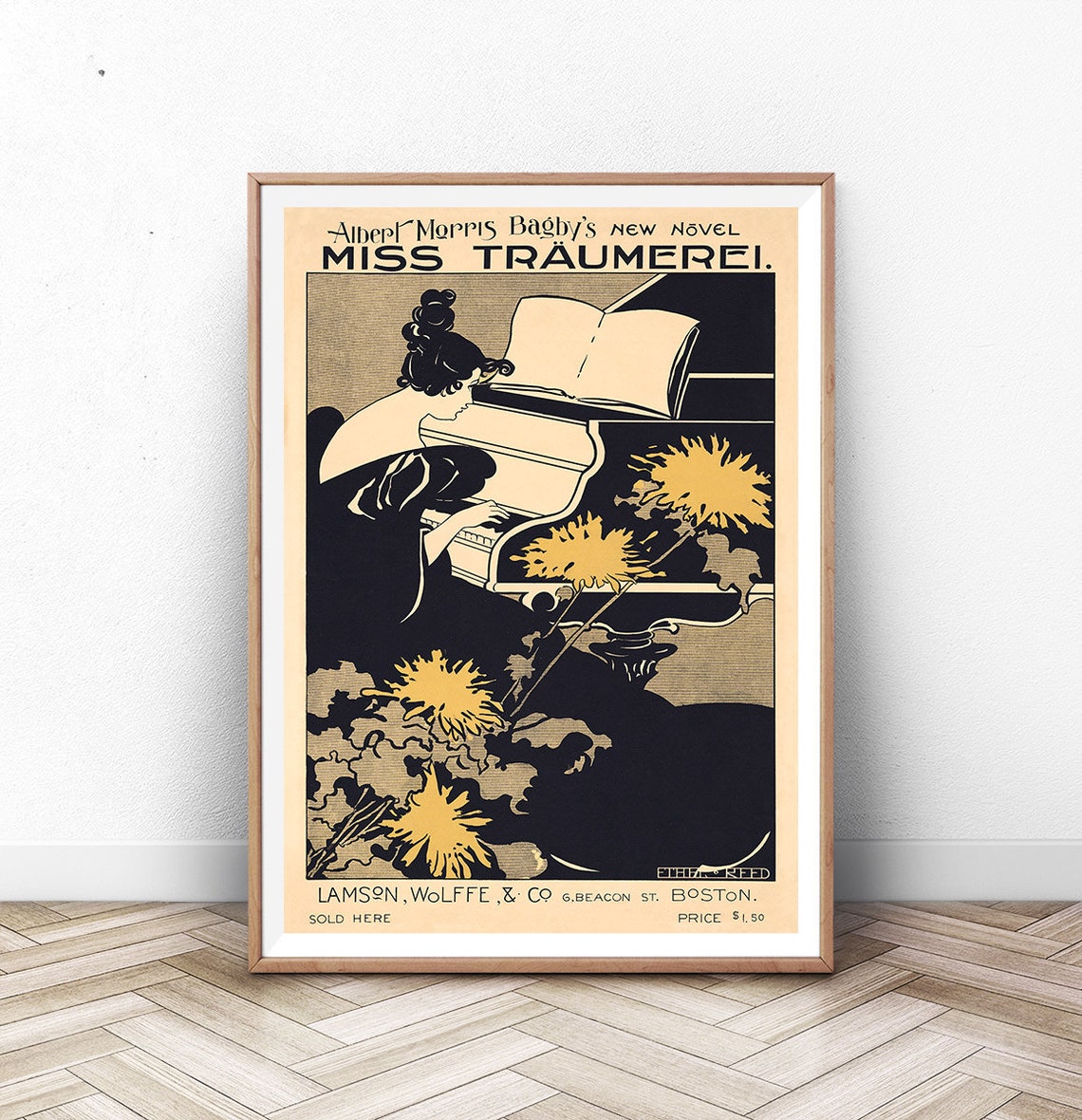 Miss Traeumerei Ethel Reed Vintage Book Novel Advertising Poster