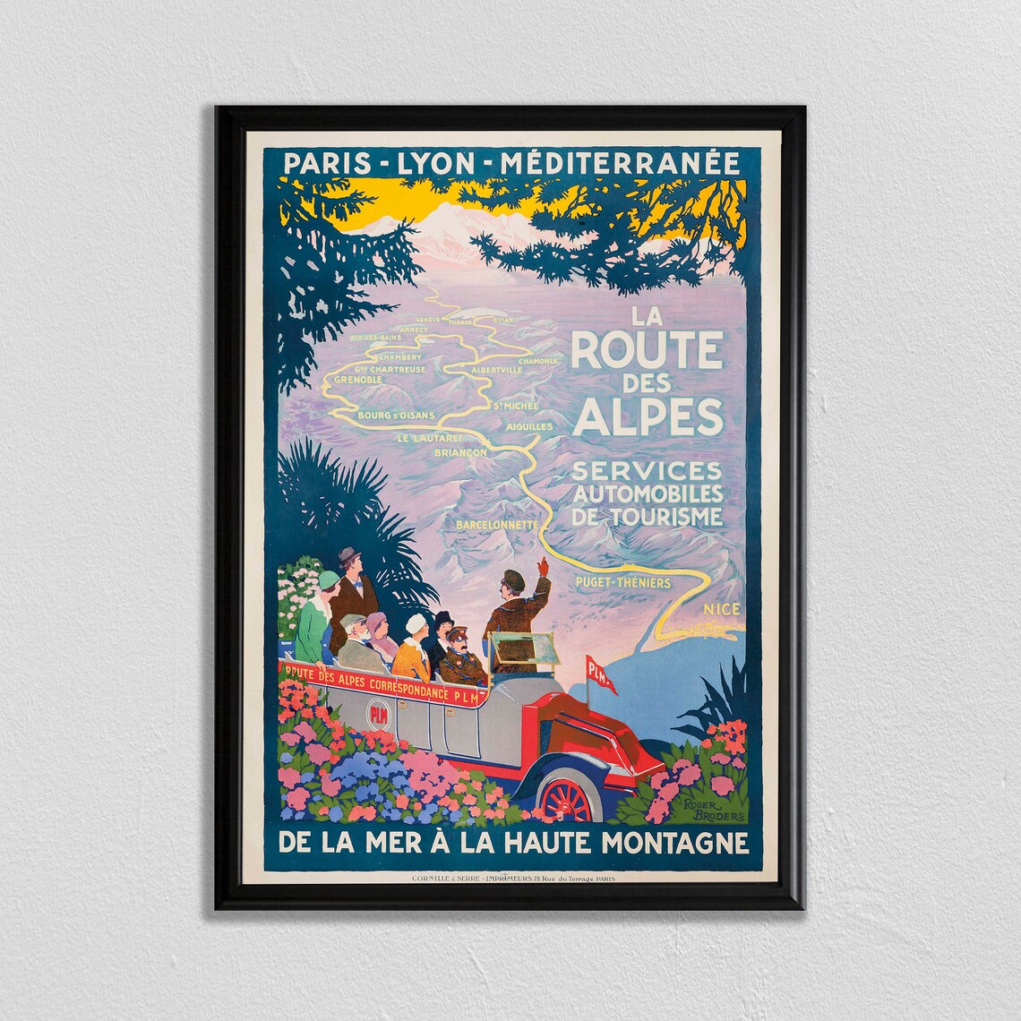 France Classic Vintage Travel Poster, Paris Wall Art
