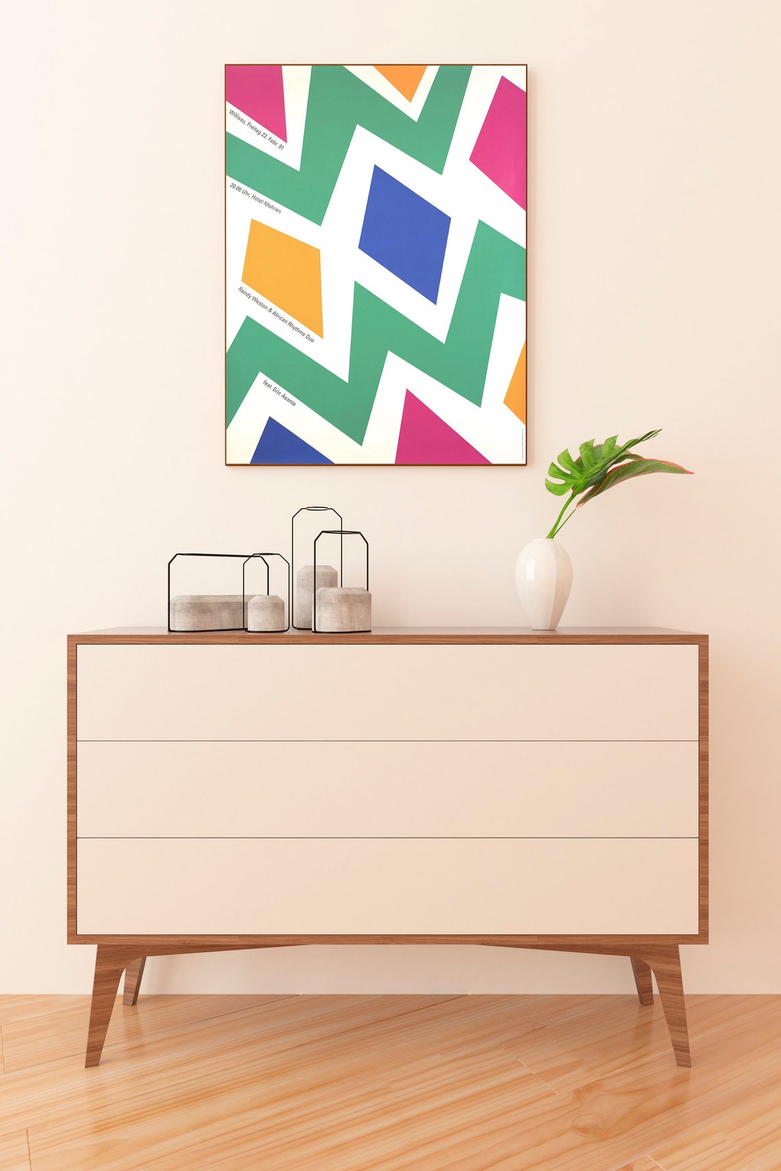 Randy Weston African Rhythms Duo Jazz Concert Geometric Art Poster - Image 2