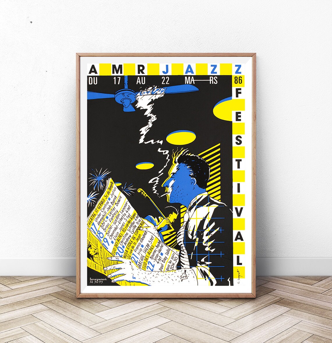 Jazz Music Museum Exhibition Poster, Mid-Century Modern