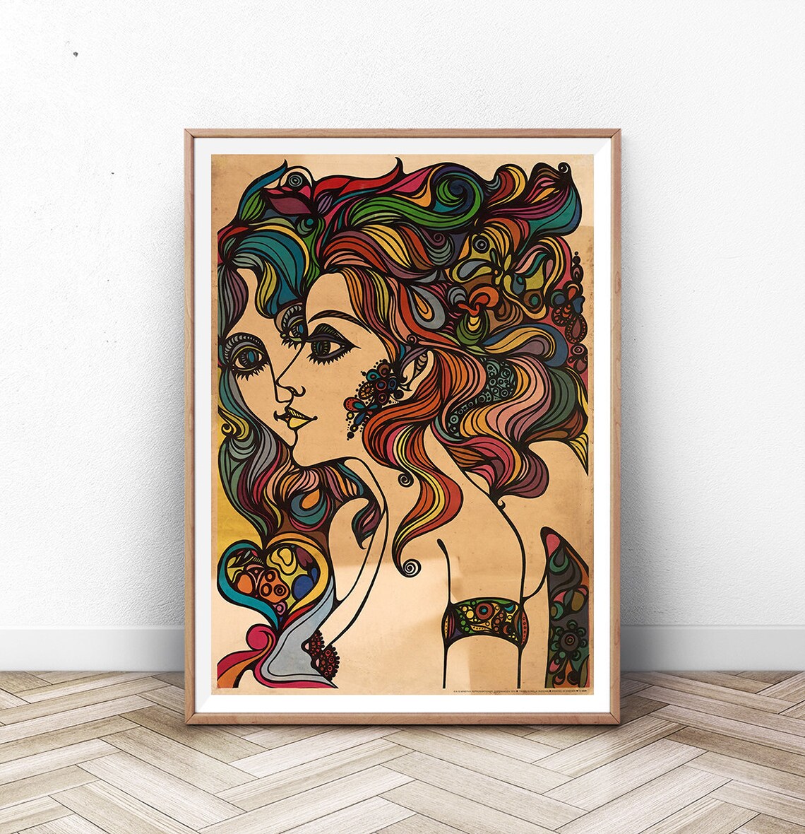 Psychedelic Hippy Concert Art Print, Trippy Style