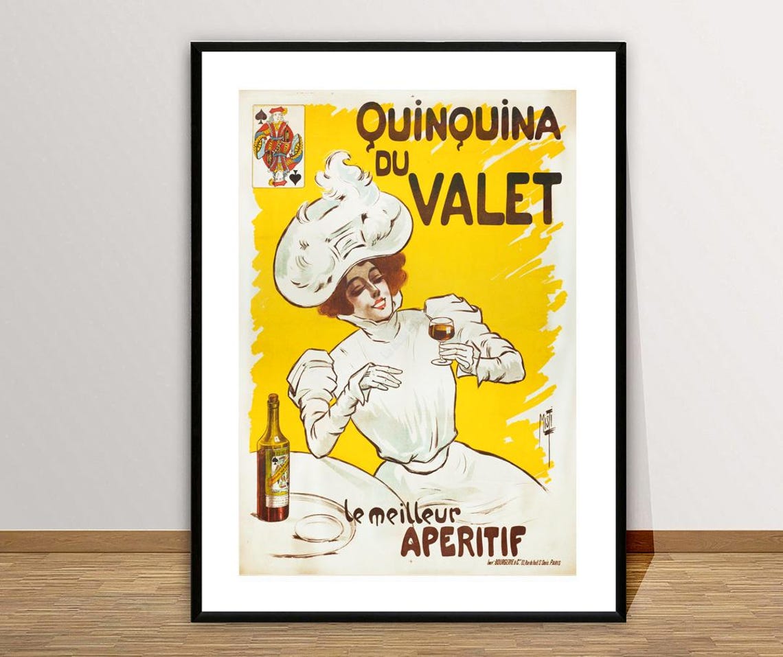 Quinquina du Valet French Aperitif Vintage Advertising Poster - Image 2