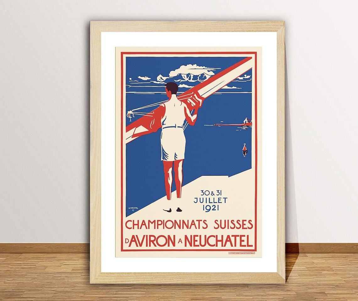 Championnats Suisses Daviron A Neuchatel, Vintage Poster