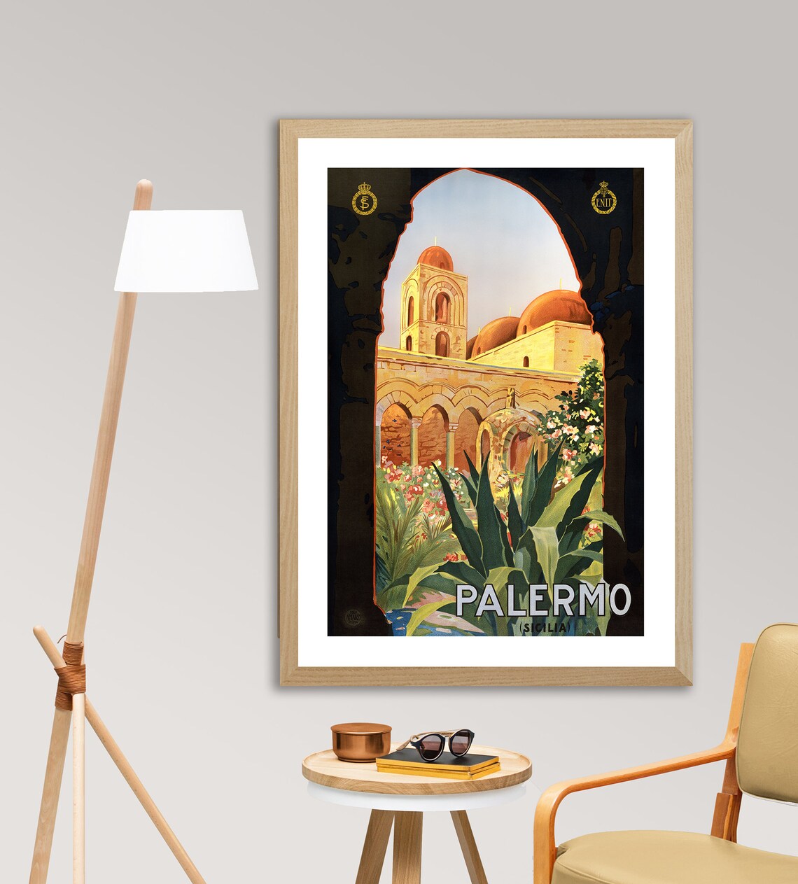 Palermo Italy Vintage Travel Poster, Old Town - Image 2