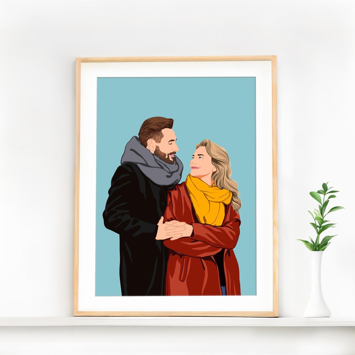 Custom Portrait Drawing, Personalized Gift For Her - Image 2