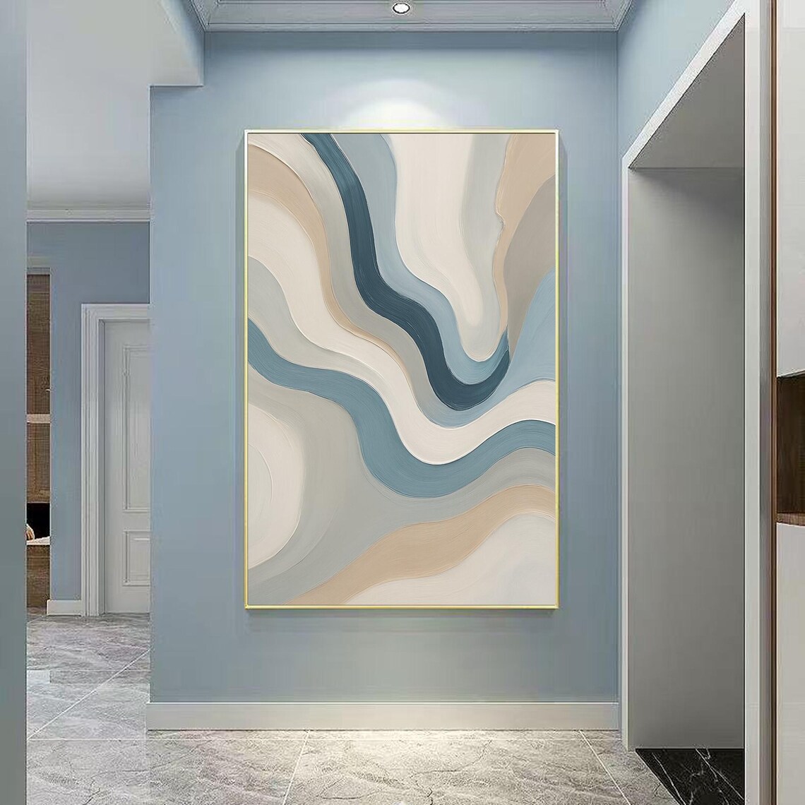 Abstract Painting, Minimalist Neutral Modern Artwork - Image 4