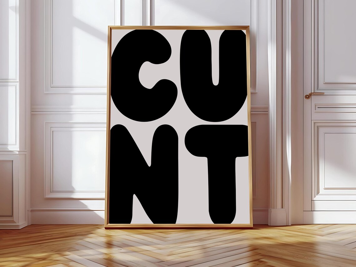 CNT Funny Typography Poster, Sarcastic Saying