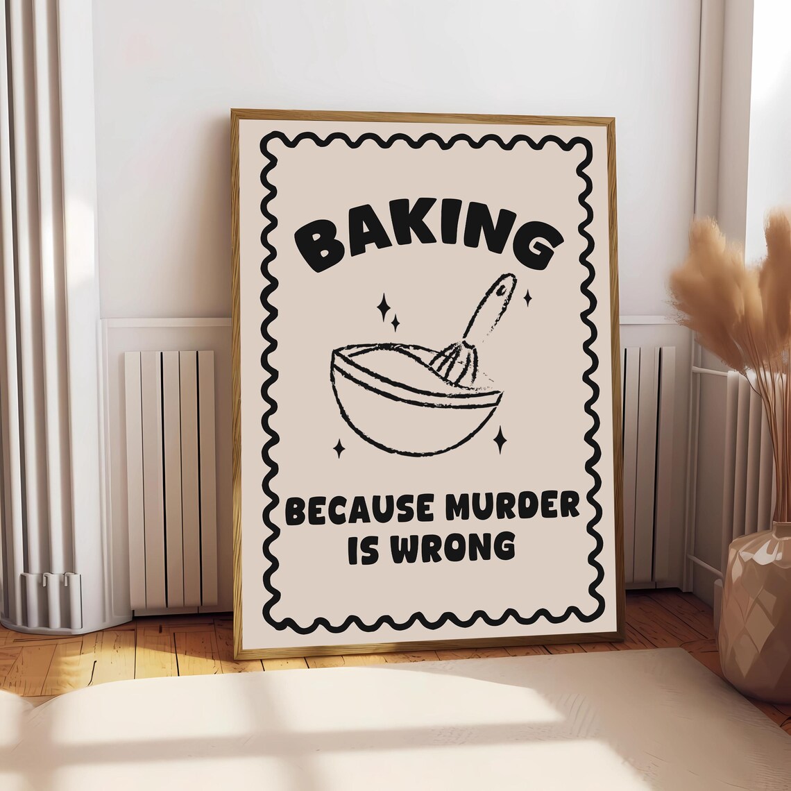 Baking Because Murder Is Wrong - Humorous Print - Image 2