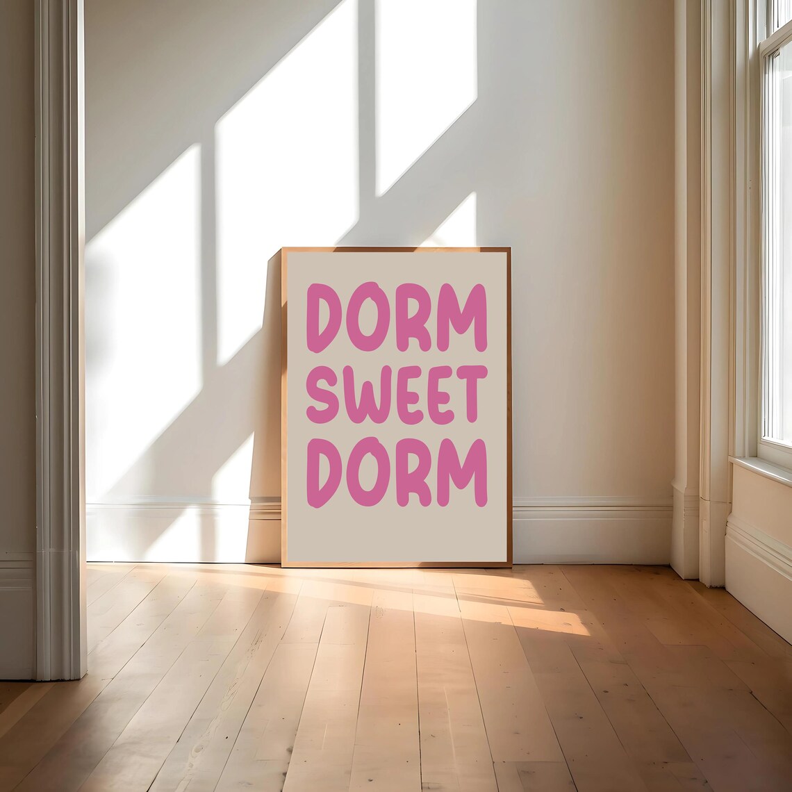 Dorm Sweet Dorm Retro Typography Dorm Decor - Image 4