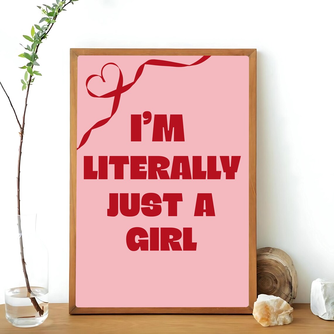 Im Literally Just A Girl, Preppy Bedroom Quote - Image 3