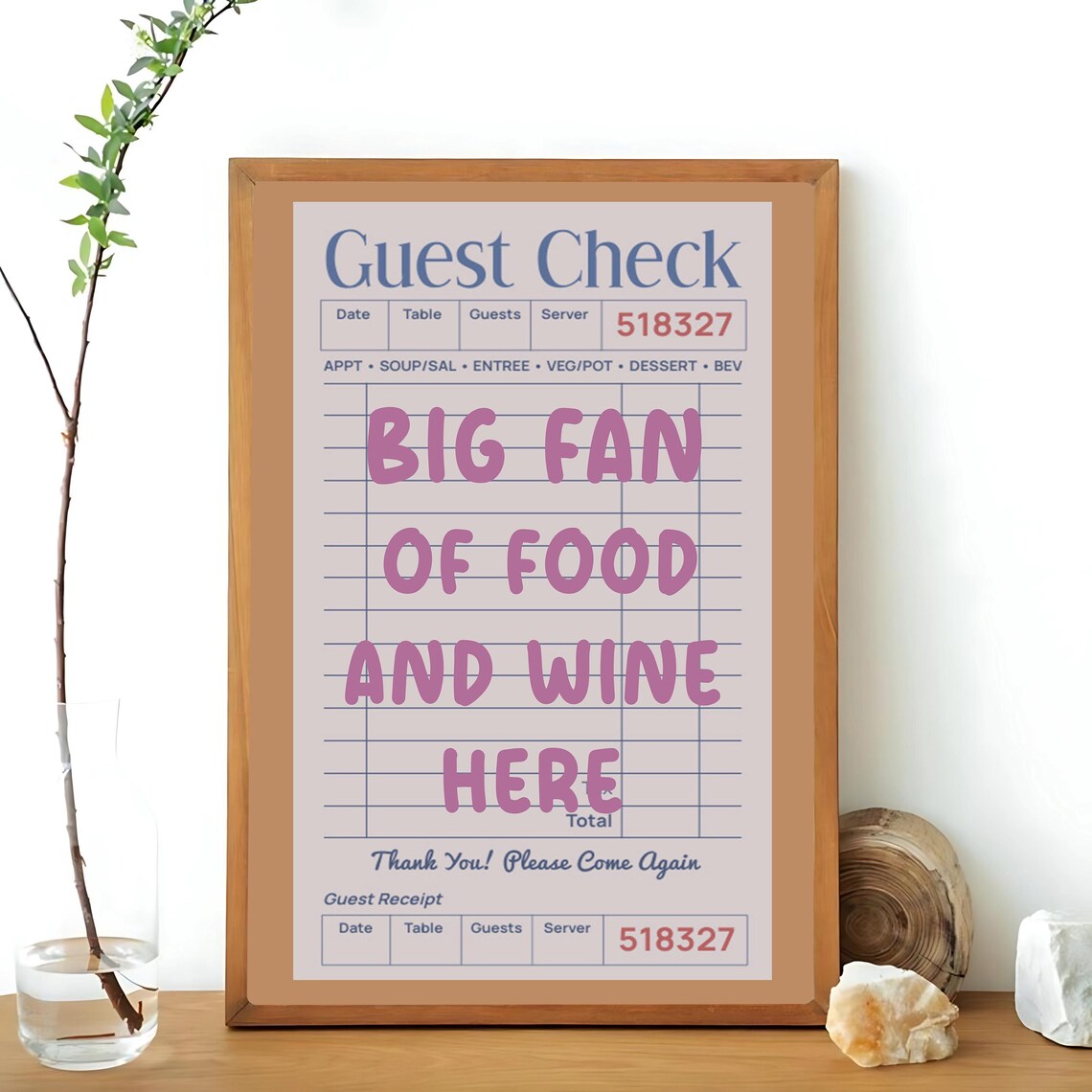 Wine Not Poster, Wine Art Kitchen Decor - Image 3
