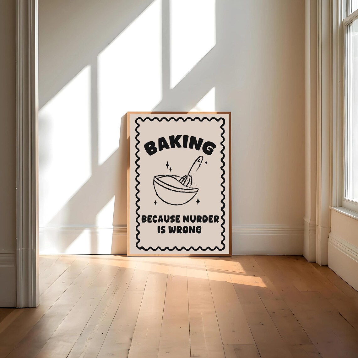 Baking Because Murder Is Wrong - Humorous Print - Image 4