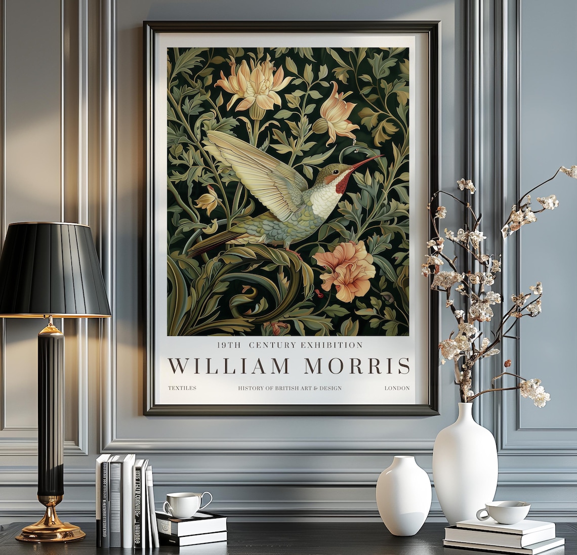 William Morris Exhibition Vintage Art Print