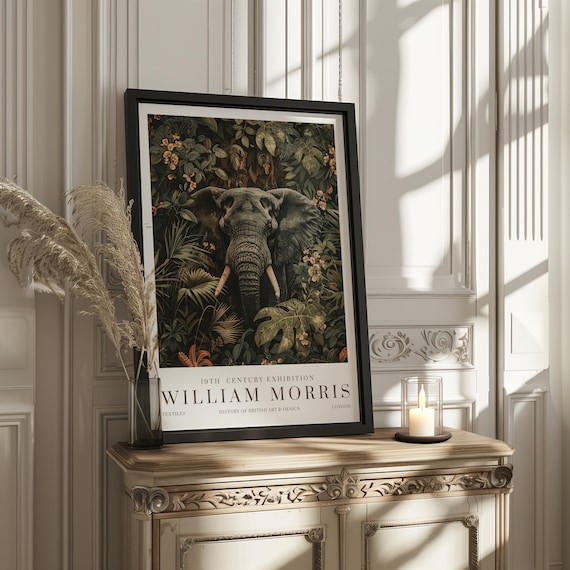 William Morris Elephant Vintage Poster Print