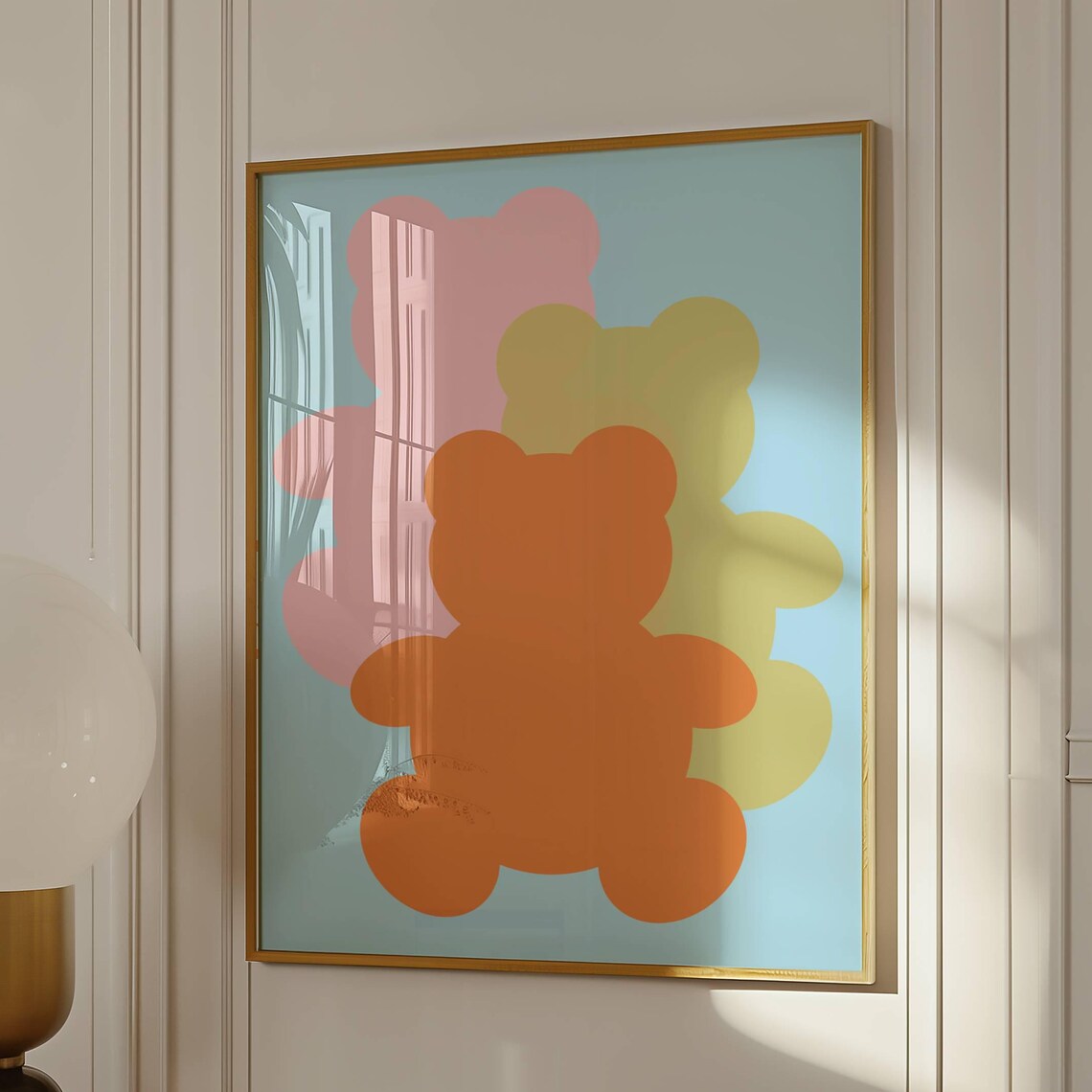 Modern Abstract Teddy, Minimalist Mid-Century Wall Decor - Image 5
