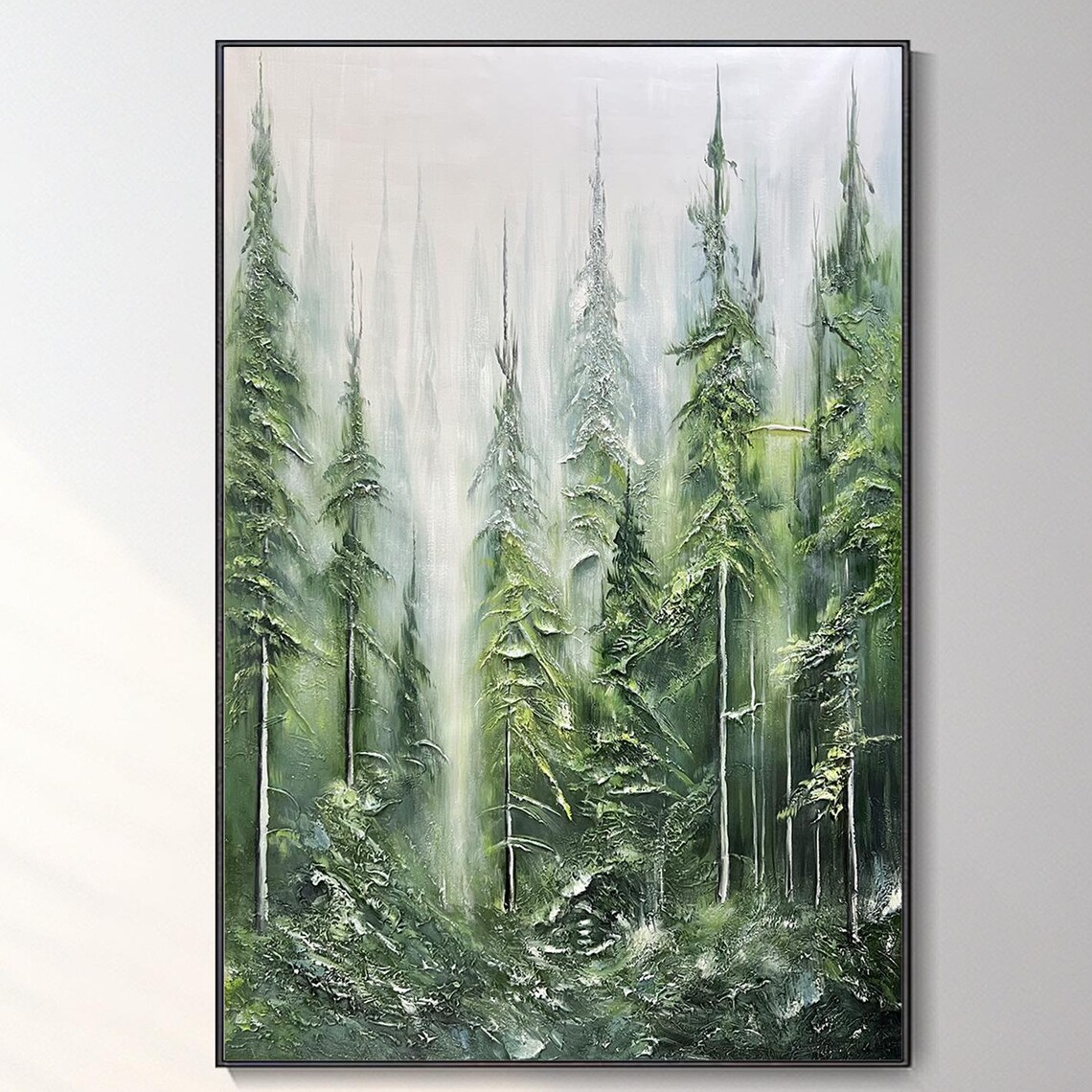 Custom Abstract Forest Landscape Art Print, Christmas Gift