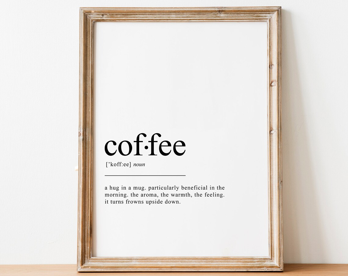 Coffee Definition Minimalist Coffee Bar Art Print - Image 2