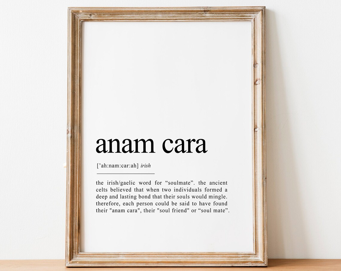 Anam Cara Gaeilge Definition Art Print, Irish Decor - Image 2