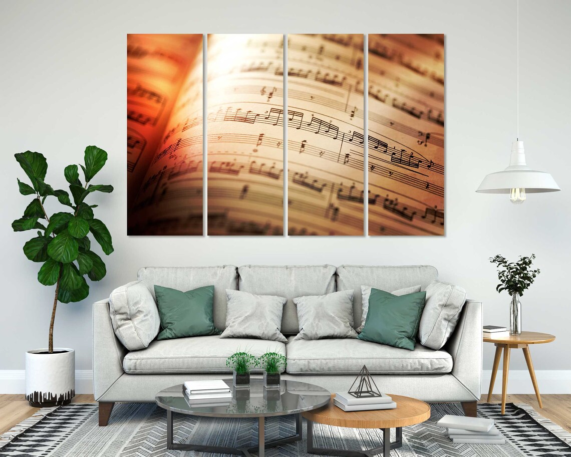 Vintage Sheet Music Close Up Warm Glow Classical Music Lover Wall Art Poster - Image 7