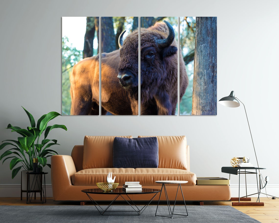European Bison Bull Close Up Forest Portrait Majestic Wildlife Poster - Image 8