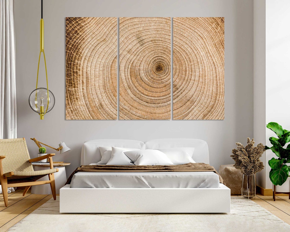 Tree Trunk Cross Section Growth Rings Natural Wood Texture Poster - Image 8