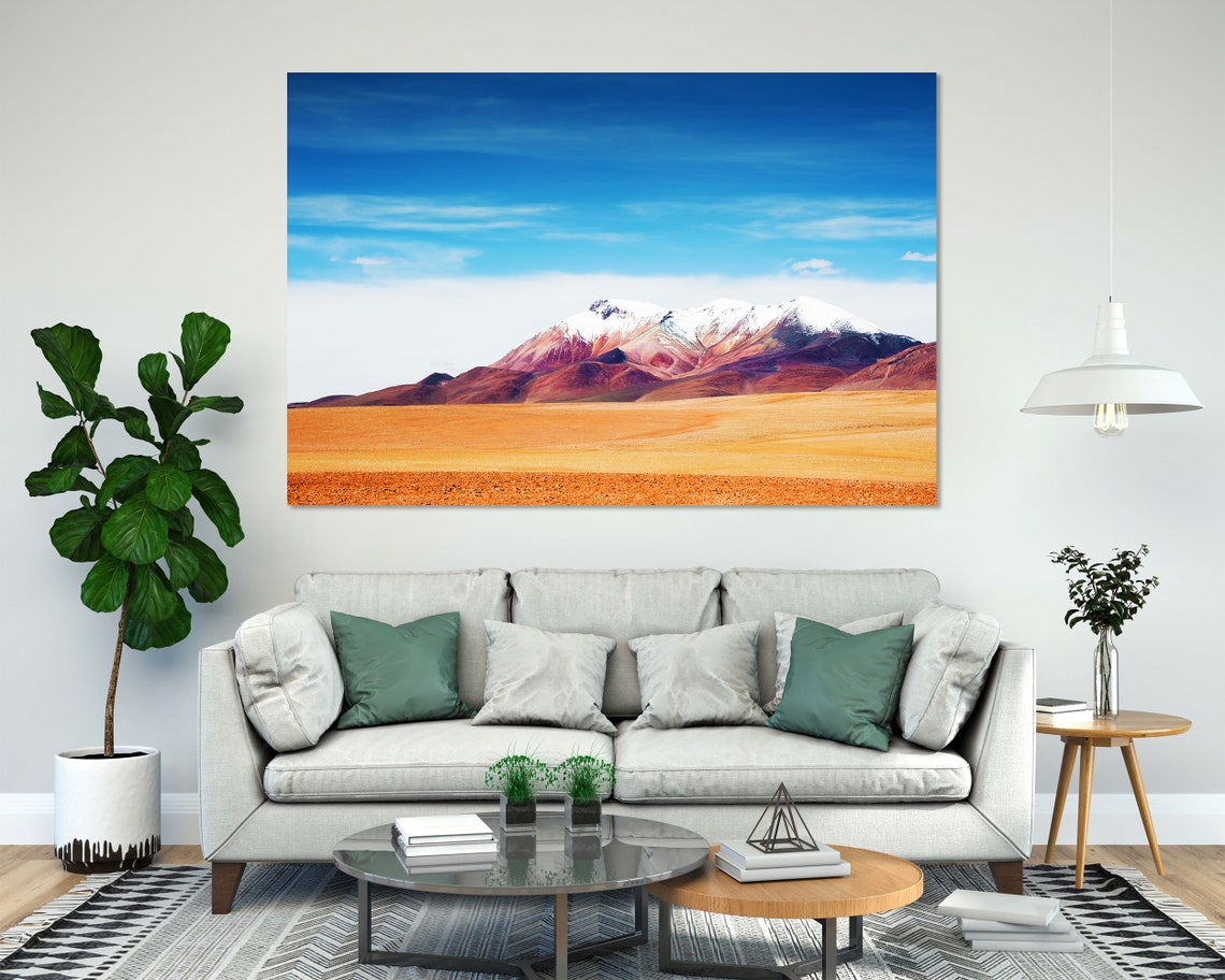 Bolivia Altiplano Desert With Snow Capped Volcano Mountain View Poster - Image 5