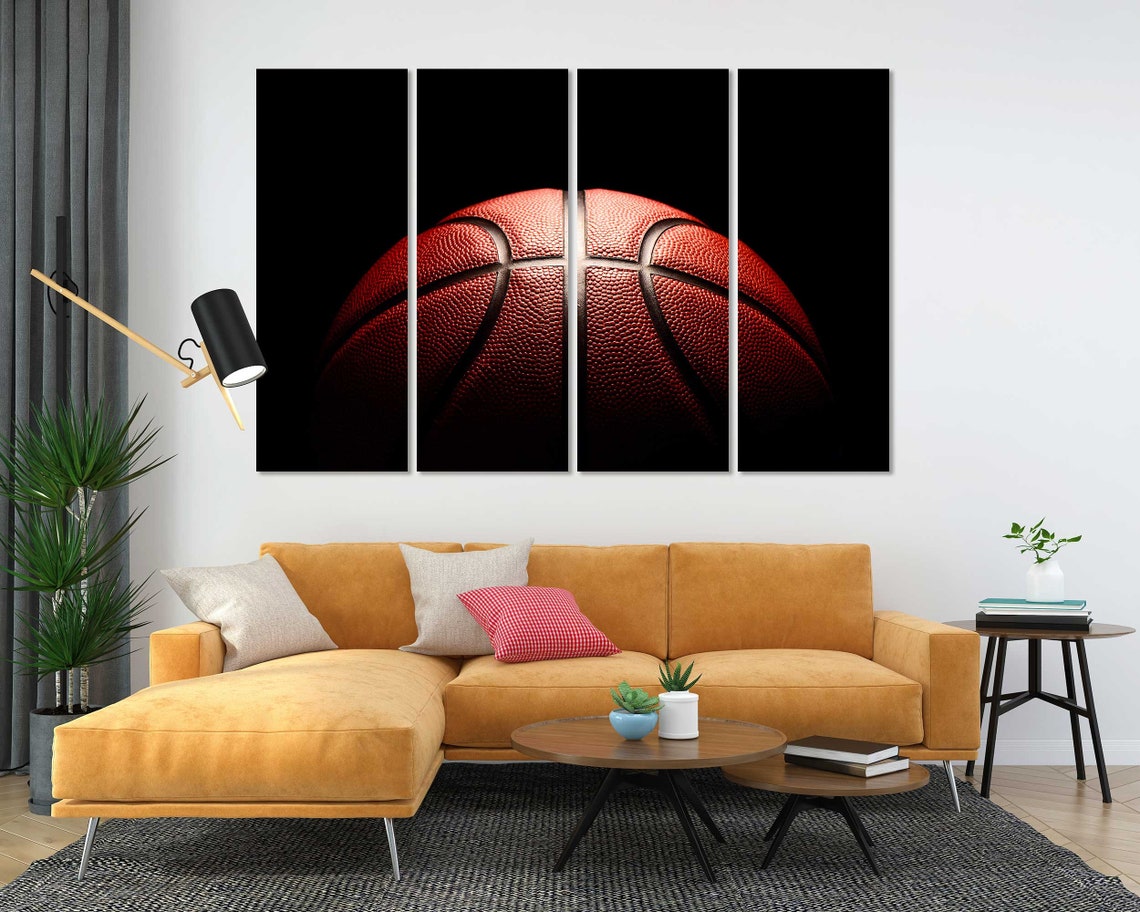 Basketball Wall Art Basketball Print Basketball Modern Home Decor Game With Ball Pictures Print Basketball Ball Close Up Decor - Image 4