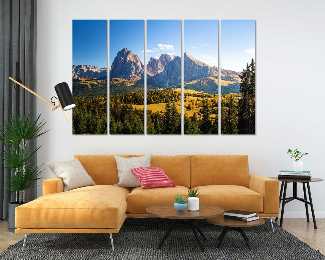 Dolomite Alps Italy Jagged Peaks Autumn Valley Mountain View Poster - Image 4