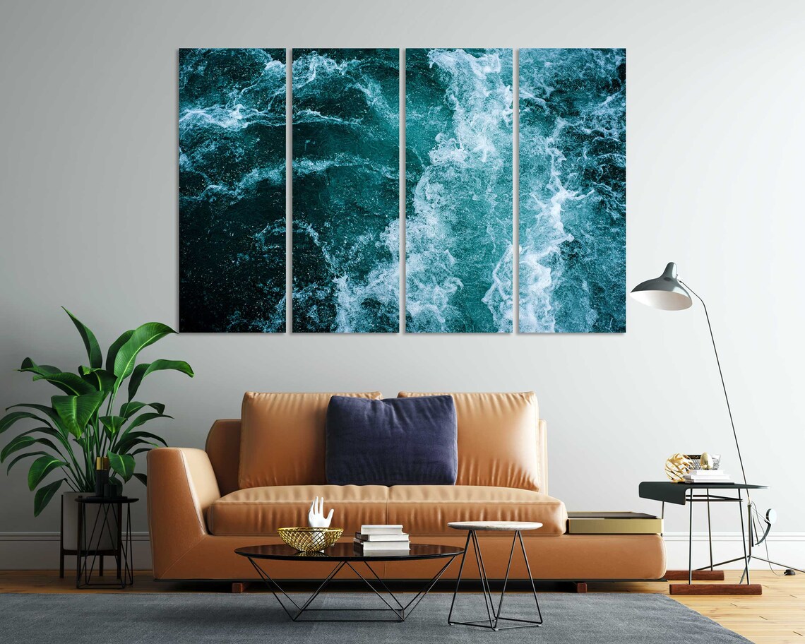 Sea Wave Wall Decor For Home Nautical Art Print On Modern Decor With Blue Wave For Wall Ocean Wave Stylish Artwork Seascape Decor - Image 7
