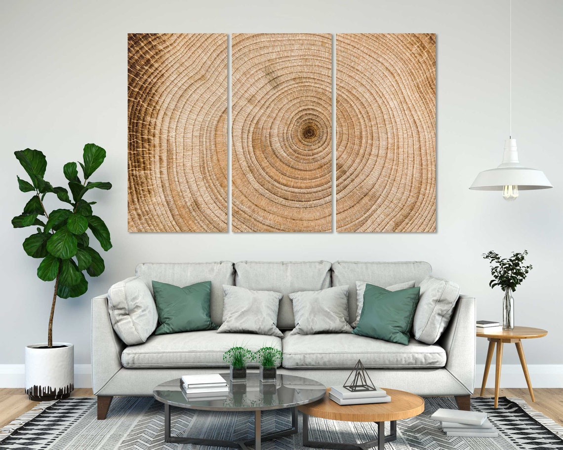 Tree Trunk Cross Section Growth Rings Natural Wood Texture Poster - Image 7