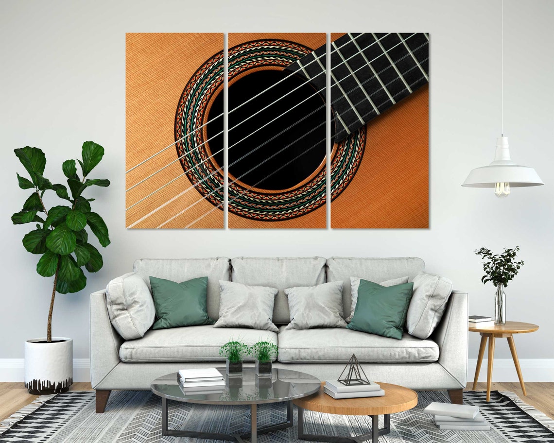 Classical Guitar Sound Hole Close Up Strings Music Wall Art Poster - Image 8