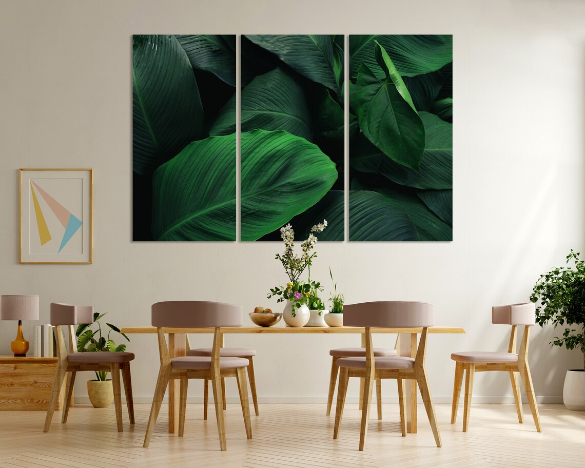 Lush Green Tropical Leaves Close Up Vibrant Botanical Art Poster - Image 6