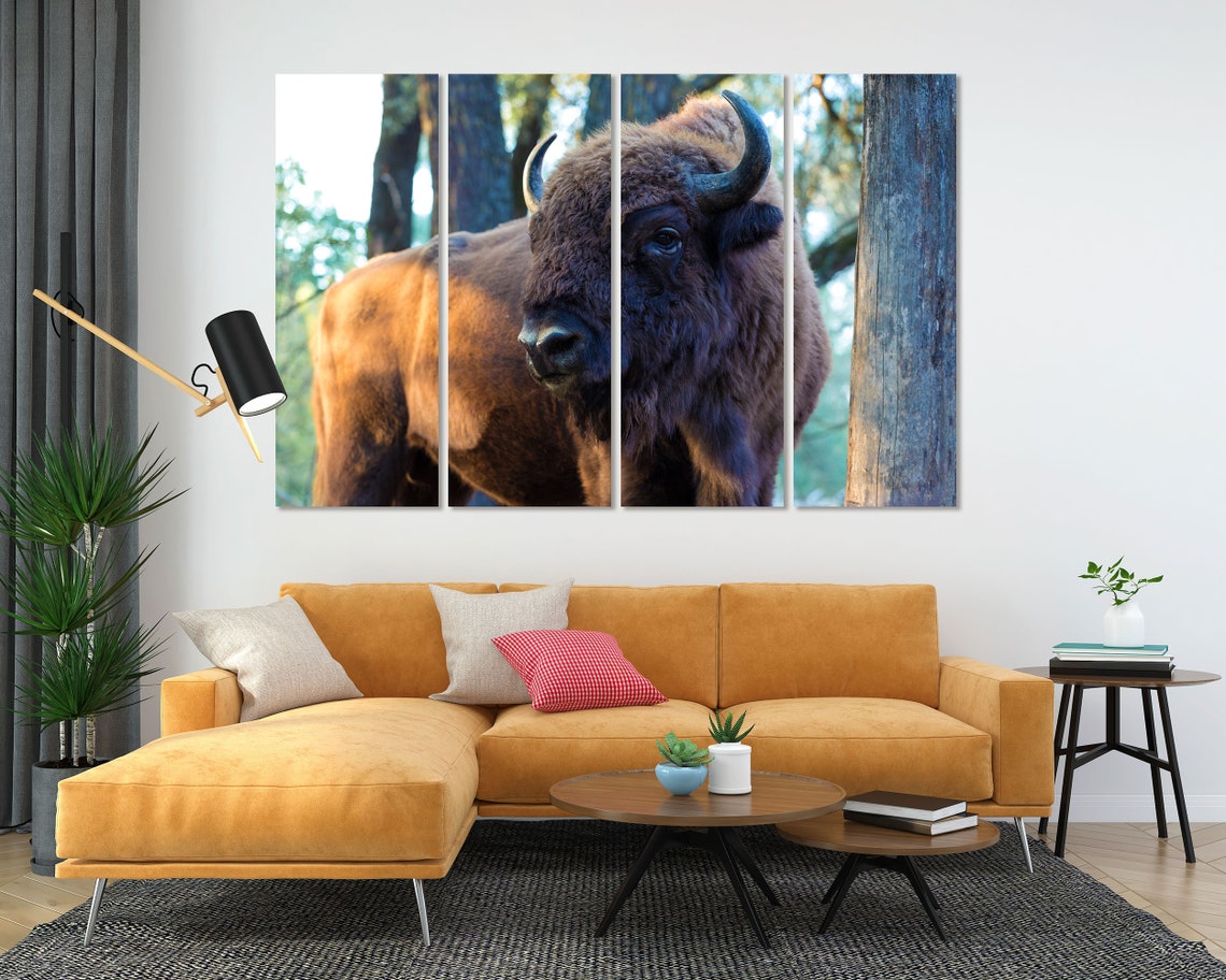 European Bison Bull Close Up Forest Portrait Majestic Wildlife Poster - Image 5