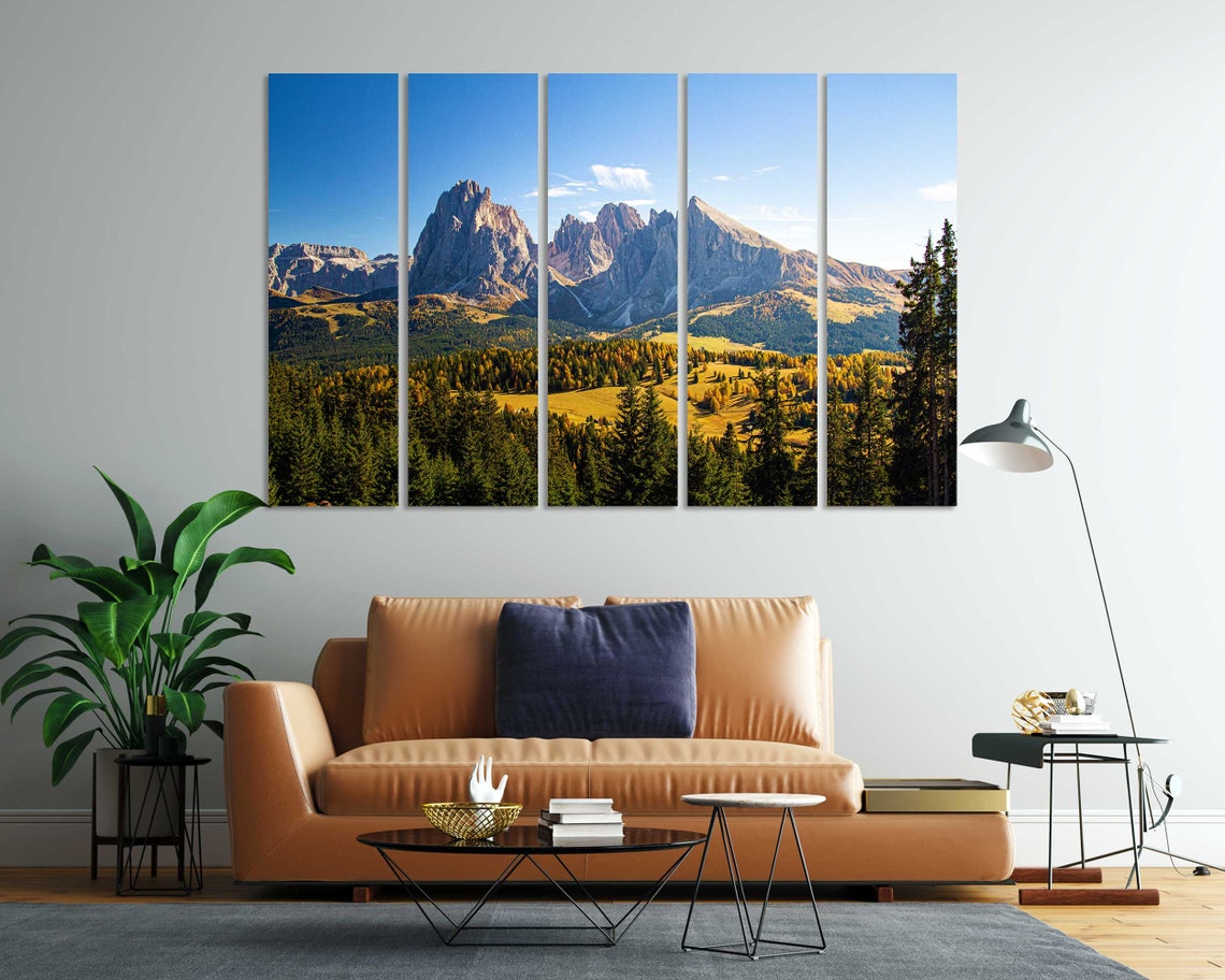 Dolomite Alps Italy Jagged Peaks Autumn Valley Mountain View Poster - Image 7