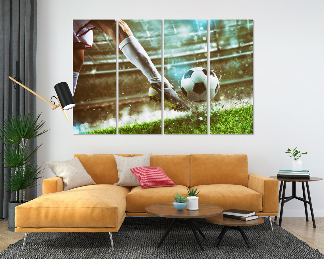 Football Player Pictures Art For Home Soccer Player With Ball Design Art For Office Soccer Art Print On Football Art For Gift - Image 5