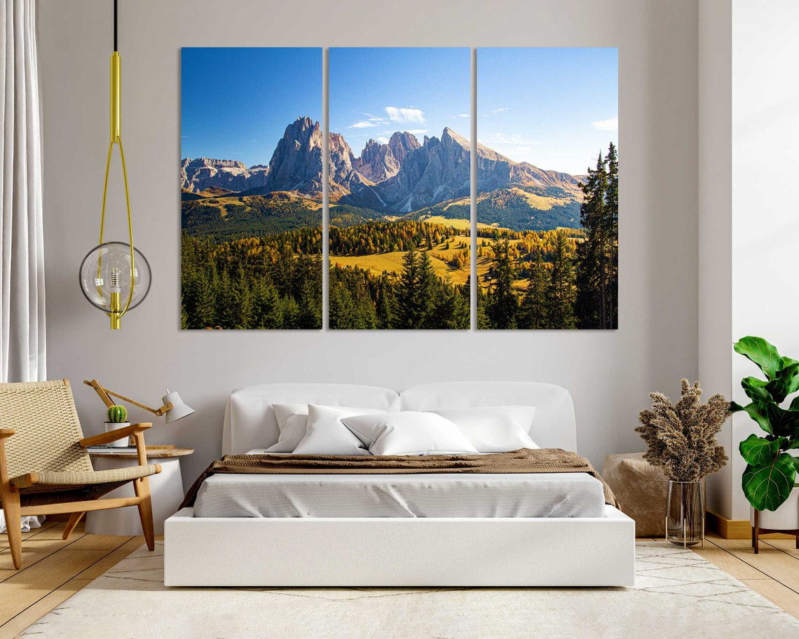Dolomite Alps Italy Jagged Peaks Autumn Valley Mountain View Poster - Image 8