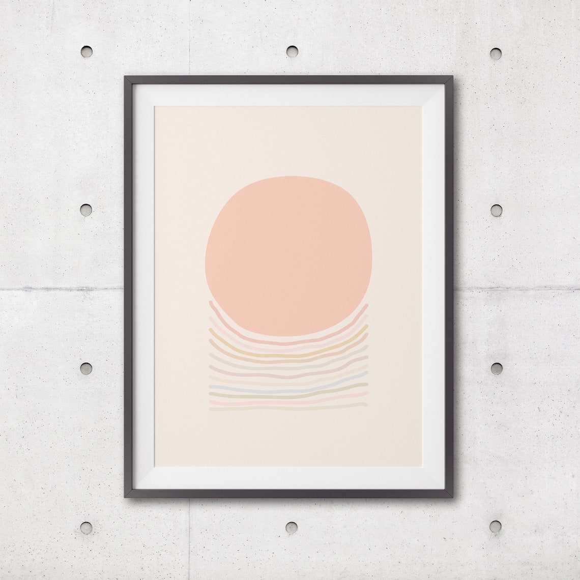 Abstract Art Print Neutral Prints Bohemian Wall Art Boho Art Wall Decor Geometric Art Boho Sun Print Art - Image 3