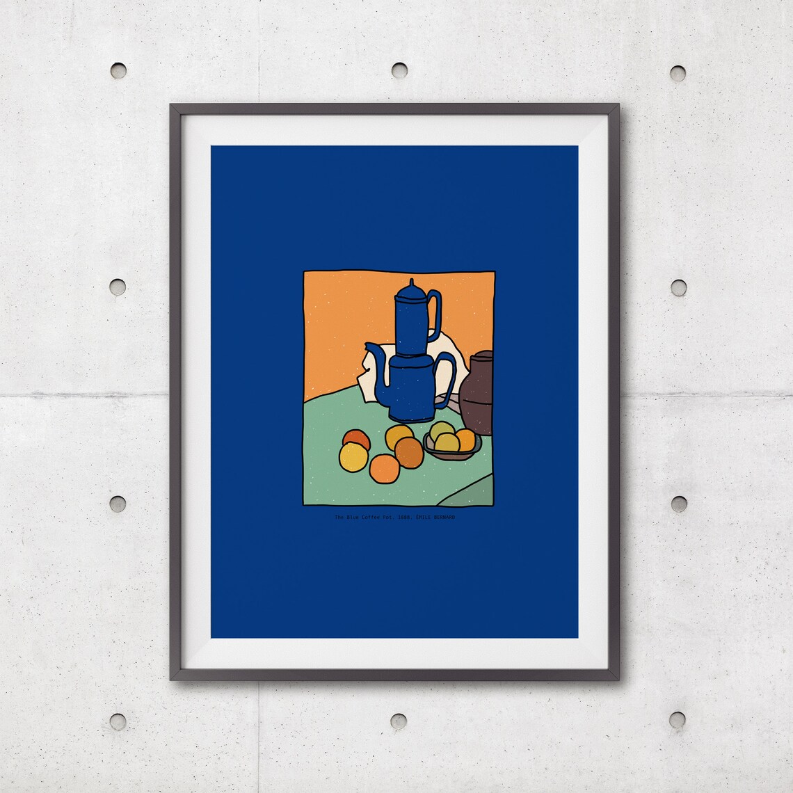 Emile Bernard Painting Art Interior Poster Wall Art Hand Drawing Art Painting The Blue Coffee Pot Decor