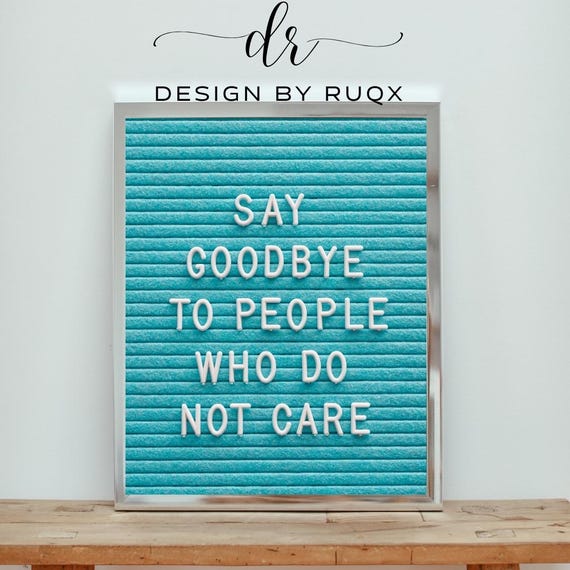 Blue Felt Letter Board Inspirational Wall Art Motivational Quote