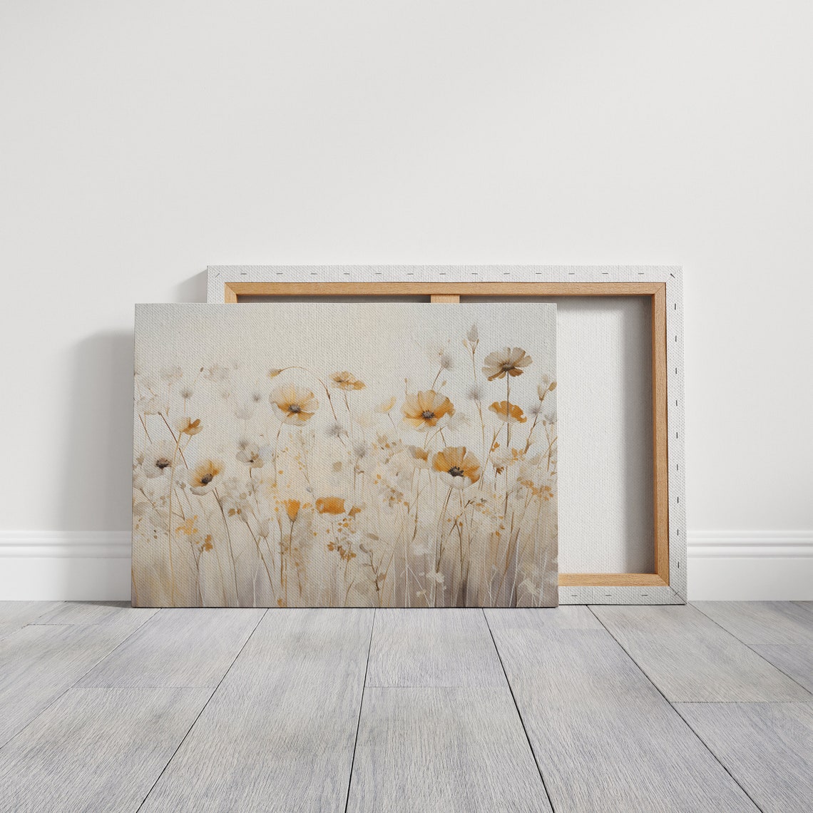 Wildflower Field Landscape Painting Country Landscape Art Print Farmhouse Wall Art Watercolor Wildflower Print - Image 2